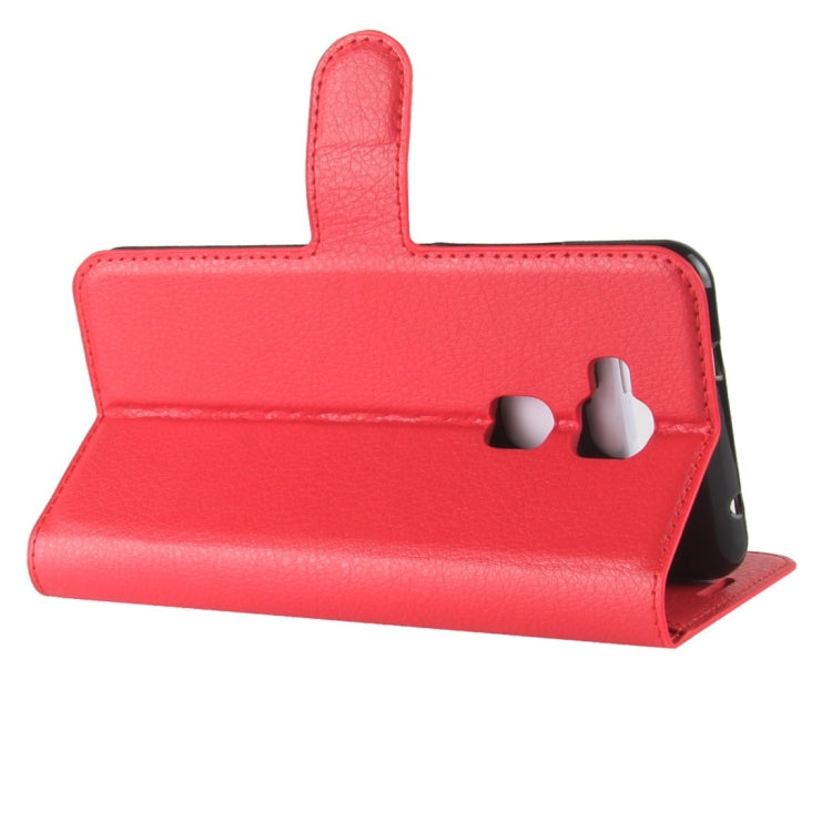 For BQ Aquaris V Plus Litchi Texture Horizontal Flip Leather Case with Holder & Card Slots & Wallet