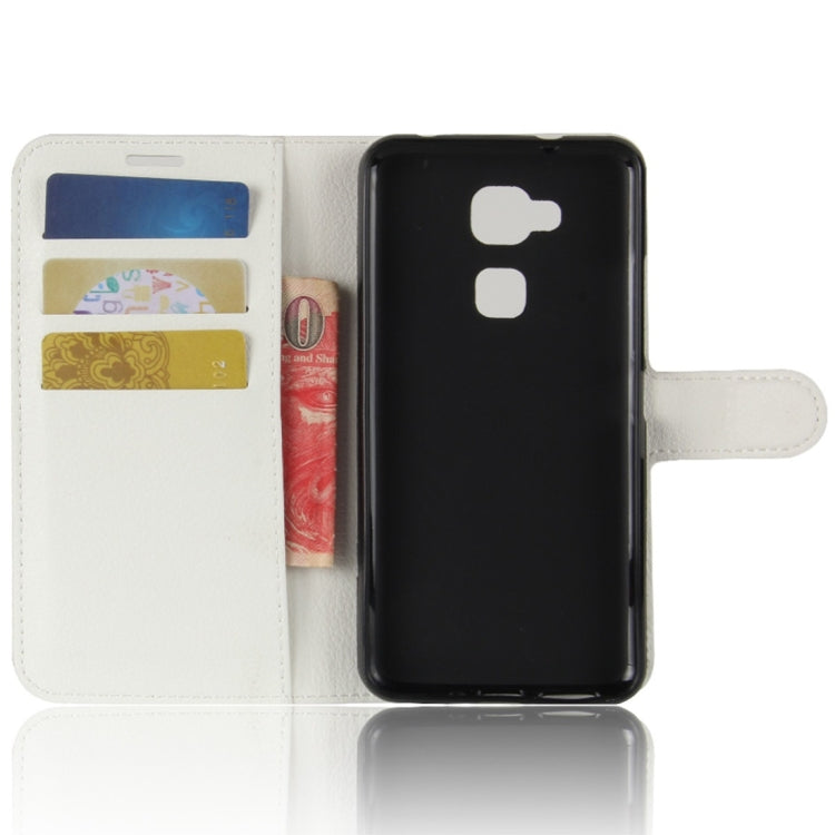 For BQ Aquaris V Plus Litchi Texture Horizontal Flip Leather Case with Holder & Card Slots & Wallet