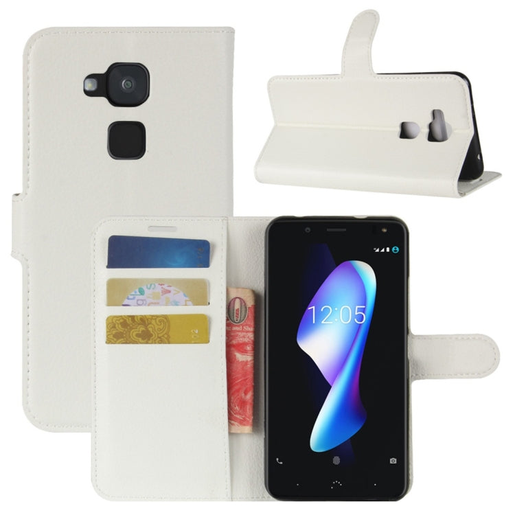 For BQ Aquaris V Plus Litchi Texture Horizontal Flip Leather Case with Holder & Card Slots & Wallet
