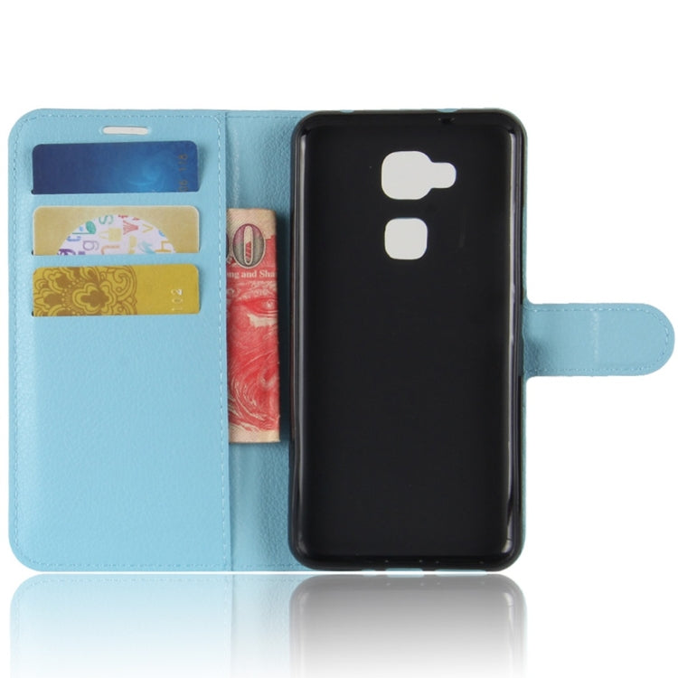 For BQ Aquaris V Litchi Texture Horizontal Flip Leather Case with Holder & Card Slots & Wallet