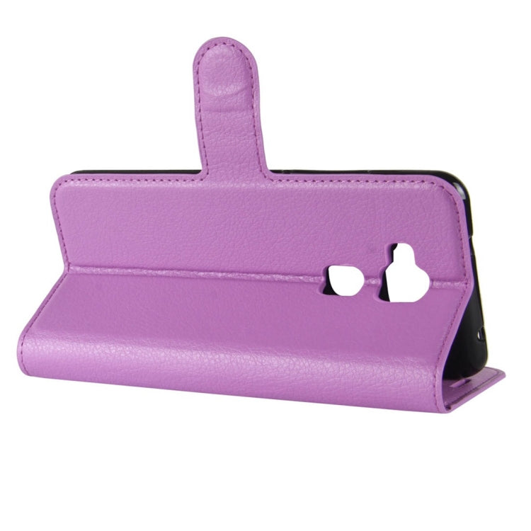 For BQ Aquaris V Litchi Texture Horizontal Flip Leather Case with Holder & Card Slots & Wallet