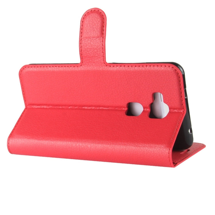 For BQ Aquaris V Litchi Texture Horizontal Flip Leather Case with Holder & Card Slots & Wallet