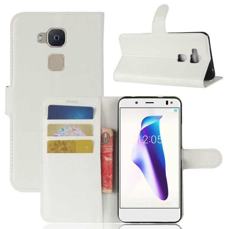 For BQ Aquaris V Litchi Texture Horizontal Flip Leather Case with Holder & Card Slots & Wallet