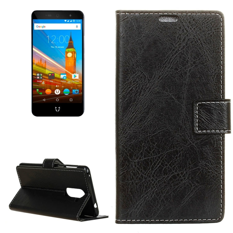For Wileyfox Swift 2 Retro Crazy Horse Texture Horizontal Flip Leather Case with Holder & Card Slots & Wallet & Photo Frame