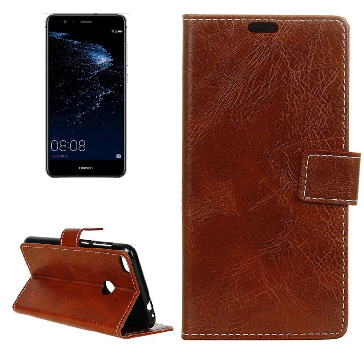 For Huawei P10 Lite Retro Crazy Horse Texture Horizontal Flip Leather Case with Holder & Card Slots & Wallet & Photo Frame