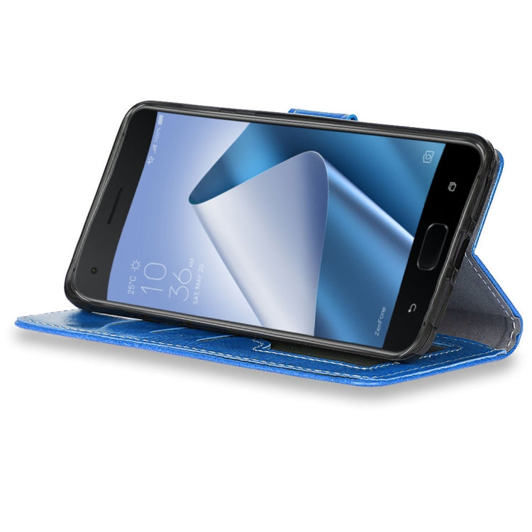 For Asus ZenFone 4 Pro ZS551KL Retro Crazy Horse Texture Horizontal Flip Leather Case with Holder & Card Slots & Wallet & Photo Frame