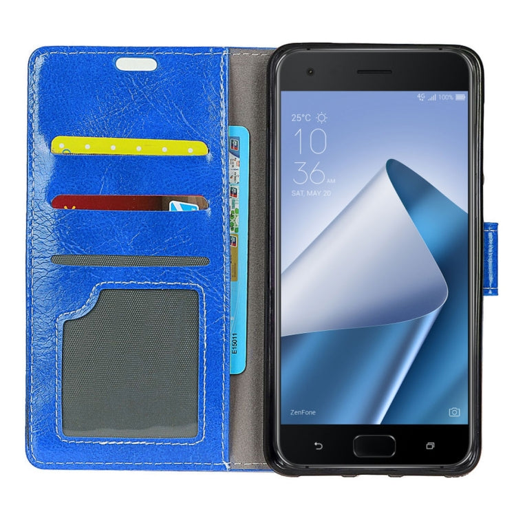 For Asus ZenFone 4 Pro ZS551KL Retro Crazy Horse Texture Horizontal Flip Leather Case with Holder & Card Slots & Wallet & Photo Frame