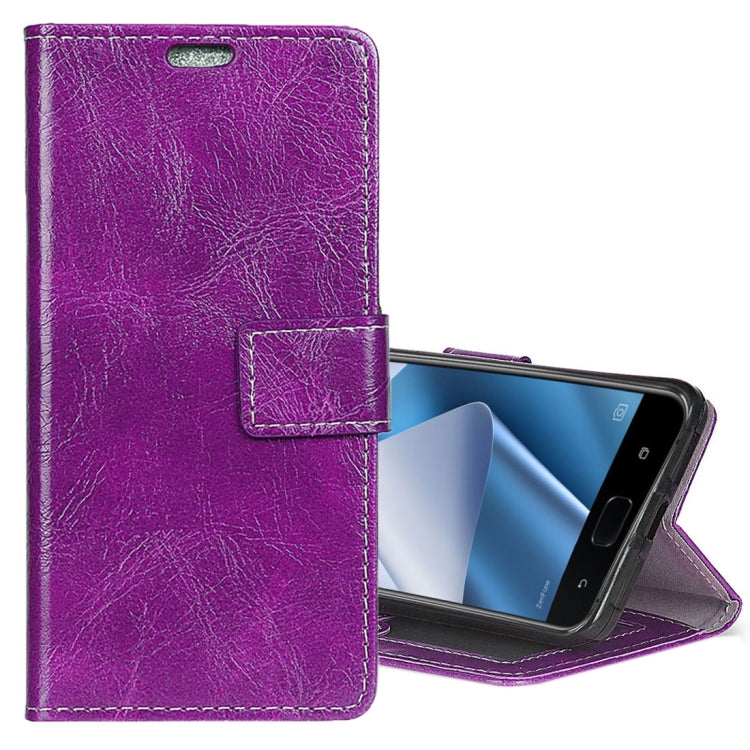 For Asus ZenFone 4 Pro ZS551KL Retro Crazy Horse Texture Horizontal Flip Leather Case with Holder & Card Slots & Wallet & Photo Frame