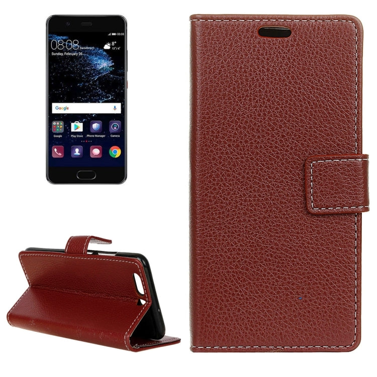 For Huawei P10 Plus Litchi Texture Horizontal Flip Leather Case with Holder & Card Slots & Wallet & Photo Frame