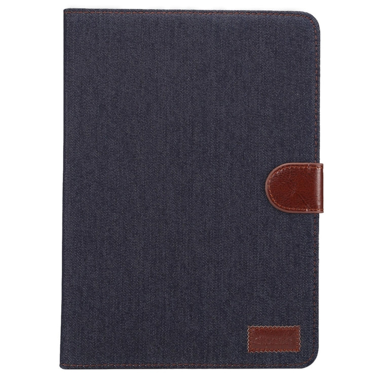 For Huawei MediaPad M3 Lite 10 inch Denim Texture PC Horizontal Flip Leather Protective Case with Holder & Card Slots & Wallet & Photo Frame (Black)