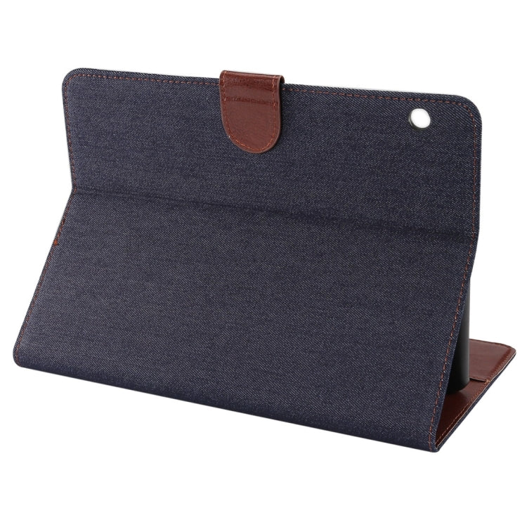 For Huawei MediaPad M3 Lite 10 inch Denim Texture PC Horizontal Flip Leather Protective Case with Holder & Card Slots & Wallet & Photo Frame (Black)