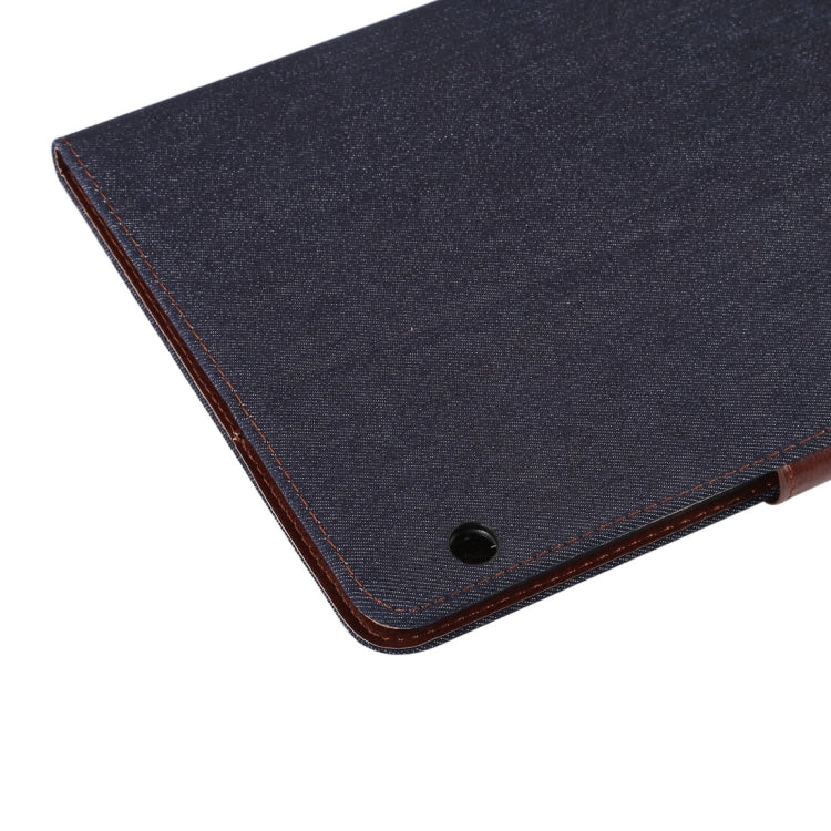 For Huawei MediaPad M3 Lite 10 inch Denim Texture PC Horizontal Flip Leather Protective Case with Holder & Card Slots & Wallet & Photo Frame (Black)