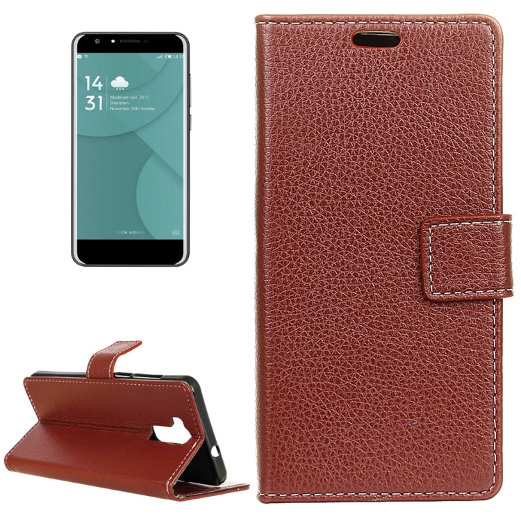 For DOOGEE Y6 (MPH1413/MPH2412) Litchi Texture Horizontal Flip Leather Case with Holder & Card Slots & Wallet & Photo Frame