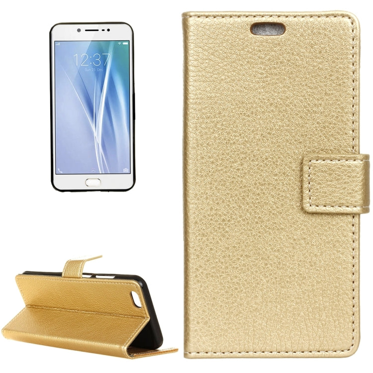 For Vivo V5 / Y67 Litchi Texture Horizontal Flip Leather Case with Holder & Card Slots & Wallet & Photo Frame