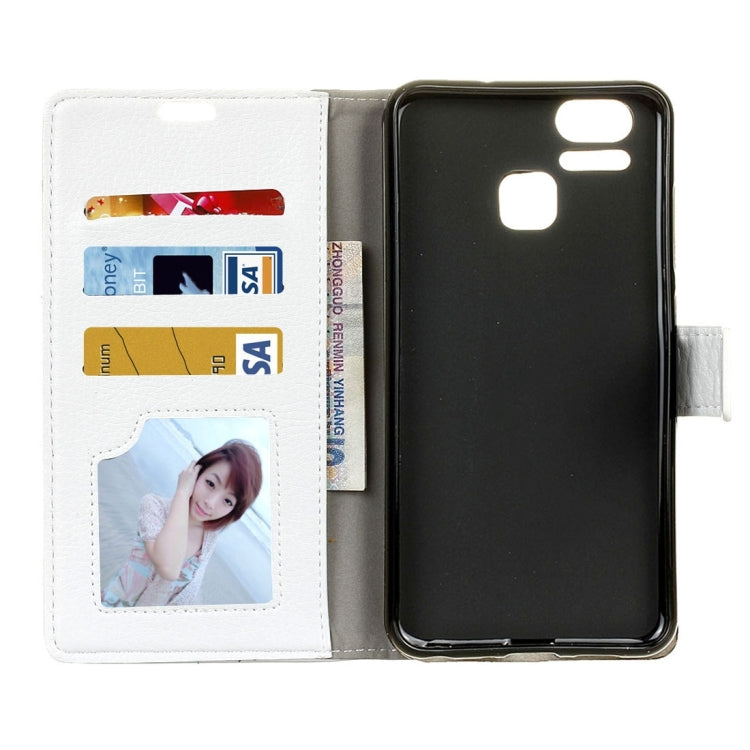 For ASUS ZenFone 3 Zoom / ZE553KL Litchi Texture Horizontal Flip Leather Case with Holder & Card Slots & Wallet & Photo Frame