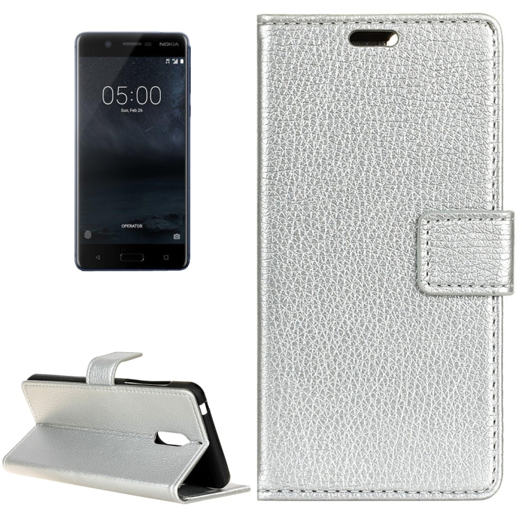 For Nokia 5 Litchi Texture Horizontal Flip Leather Case with Holder & Card Slots & Wallet & Photo Frame