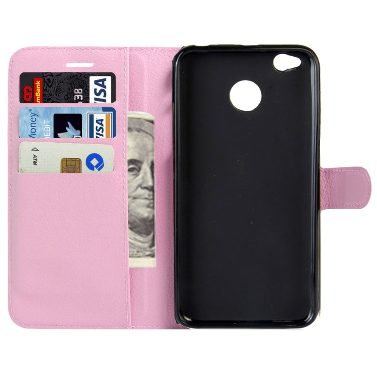 For Xiaomi Redmi 4X Litchi Texture Horizontal Flip Leather Case with Magnetic Buckle & Holder & Card Slots & Wallet