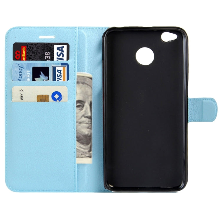 For Xiaomi Redmi 4X Litchi Texture Horizontal Flip Leather Case with Magnetic Buckle & Holder & Card Slots & Wallet