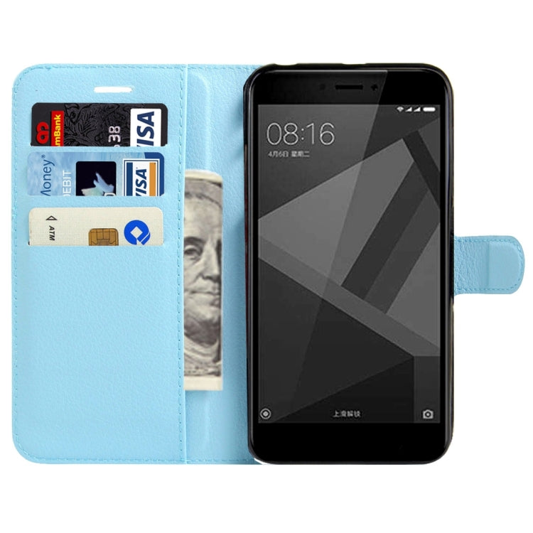 For Xiaomi Redmi 4X Litchi Texture Horizontal Flip Leather Case with Magnetic Buckle & Holder & Card Slots & Wallet