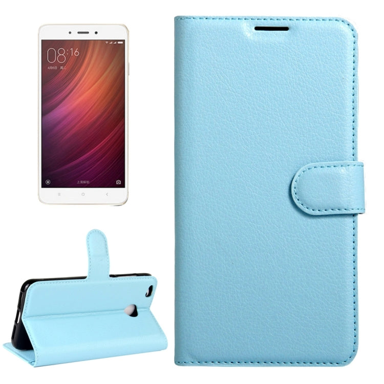 For Xiaomi Redmi 4X Litchi Texture Horizontal Flip Leather Case with Magnetic Buckle & Holder & Card Slots & Wallet