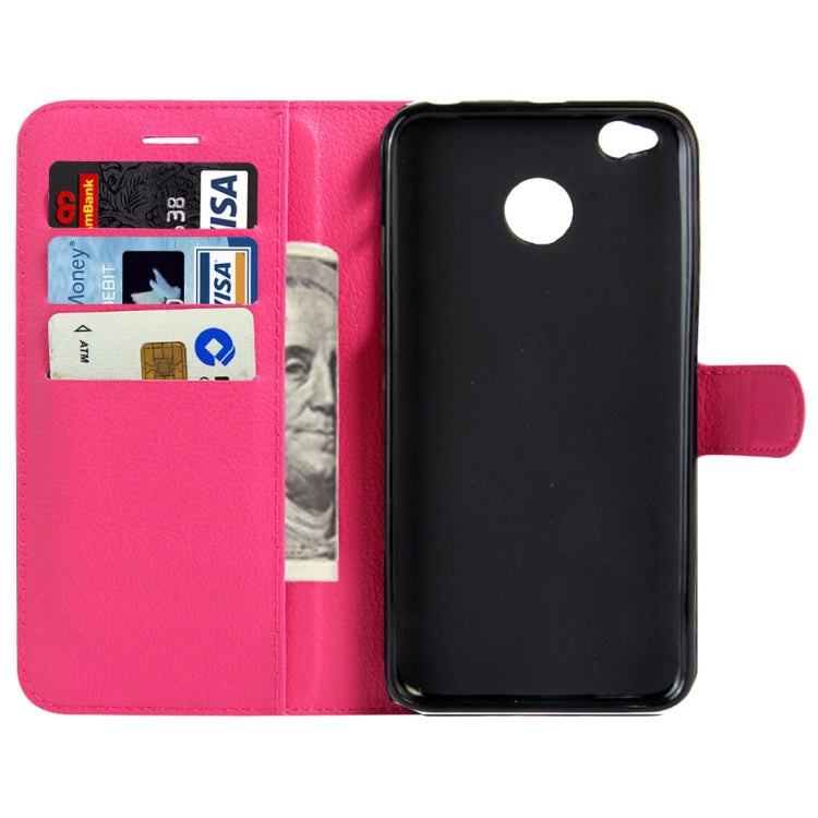 For Xiaomi Redmi 4X Litchi Texture Horizontal Flip Leather Case with Magnetic Buckle & Holder & Card Slots & Wallet