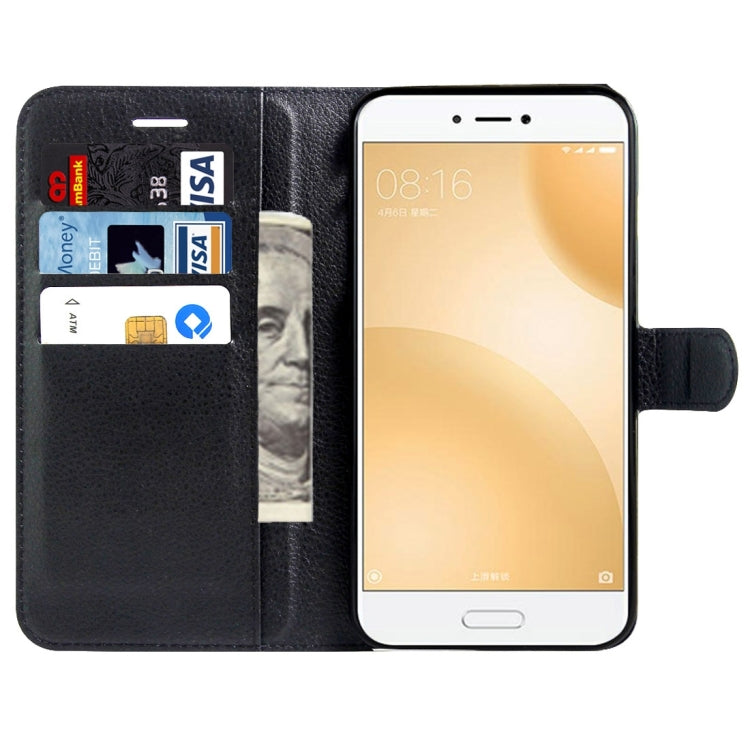 For Xiaomi Mi 5c Litchi Texture Horizontal Flip Leather Case with Magnetic Buckle & Holder & Card Slots & Wallet