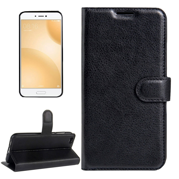 For Xiaomi Mi 5c Litchi Texture Horizontal Flip Leather Case with Magnetic Buckle & Holder & Card Slots & Wallet