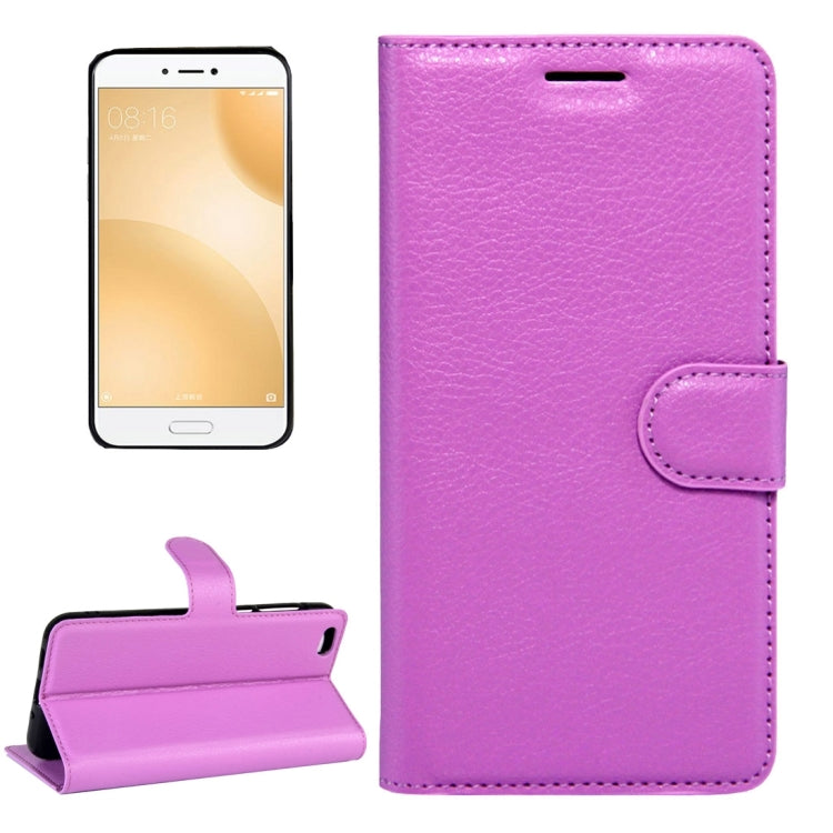 For Xiaomi Mi 5c Litchi Texture Horizontal Flip Leather Case with Magnetic Buckle & Holder & Card Slots & Wallet