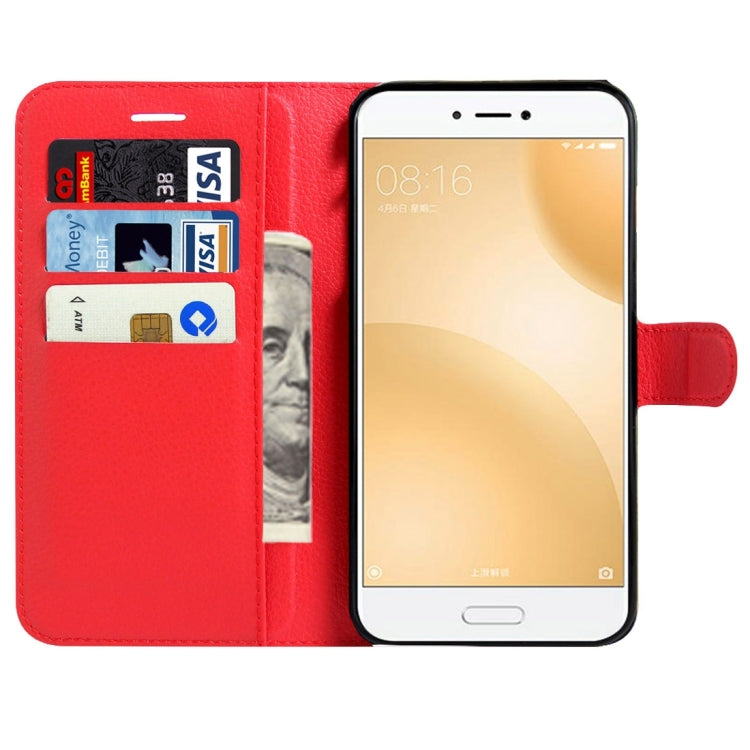 For Xiaomi Mi 5c Litchi Texture Horizontal Flip Leather Case with Magnetic Buckle & Holder & Card Slots & Wallet