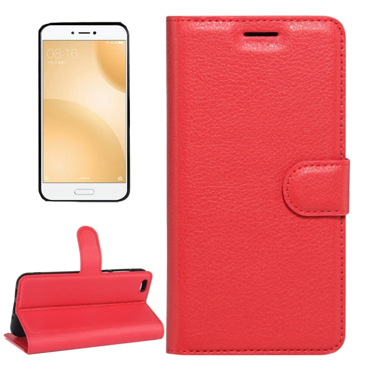 For Xiaomi Mi 5c Litchi Texture Horizontal Flip Leather Case with Magnetic Buckle & Holder & Card Slots & Wallet