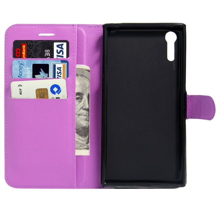 For Sony Xperia XZs & XZ Litchi Texture Horizontal Flip Leather Case with Magnetic Buckle & Holder & Card Slots & Wallet
