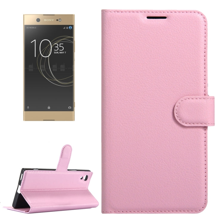 For Sony Xperia XA1 Litchi Texture Horizontal Flip Leather Case with Magnetic Buckle & Holder & Card Slots & Wallet