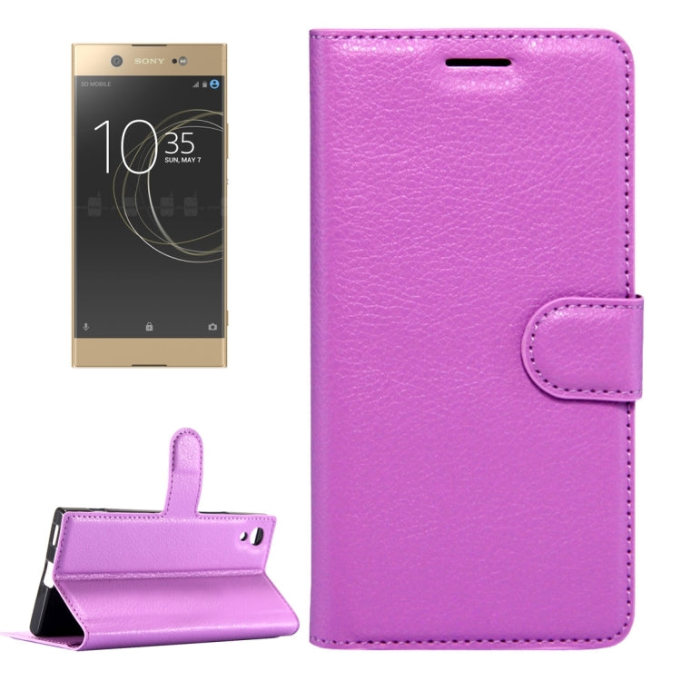 For Sony Xperia XA1 Litchi Texture Horizontal Flip Leather Case with Magnetic Buckle & Holder & Card Slots & Wallet