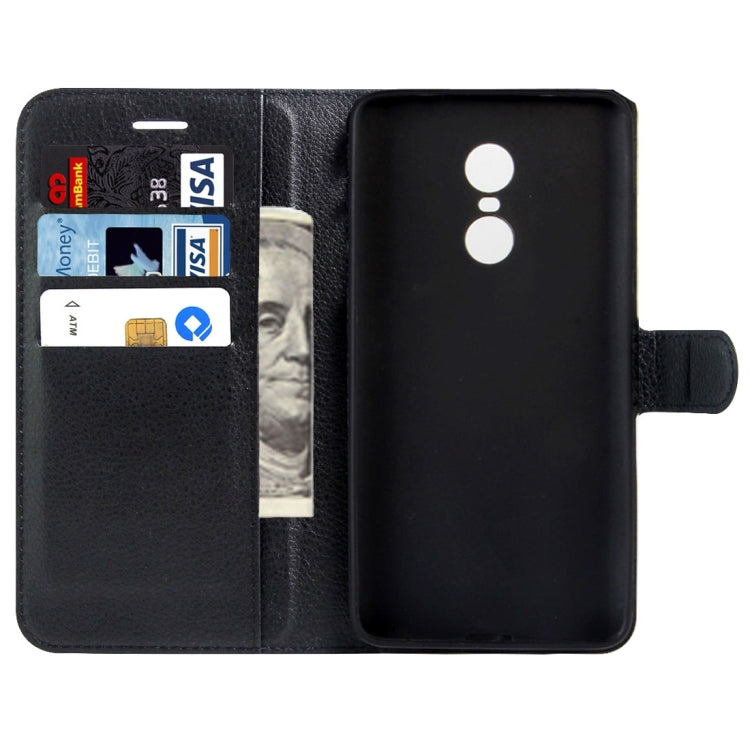 For Xiaomi Redmi Note 4X Litchi Texture Horizontal Flip Leather Case with Magnetic Buckle & Holder & Card Slots & Wallet