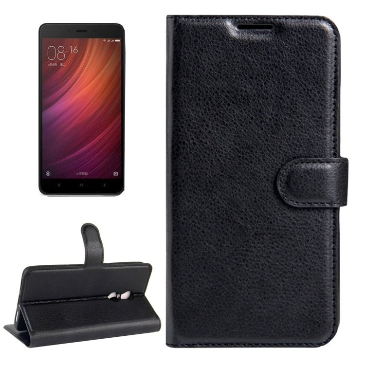For Xiaomi Redmi Note 4X Litchi Texture Horizontal Flip Leather Case with Magnetic Buckle & Holder & Card Slots & Wallet