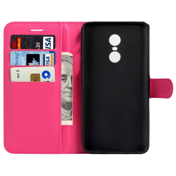 For Xiaomi Redmi Note 4X Litchi Texture Horizontal Flip Leather Case with Magnetic Buckle & Holder & Card Slots & Wallet