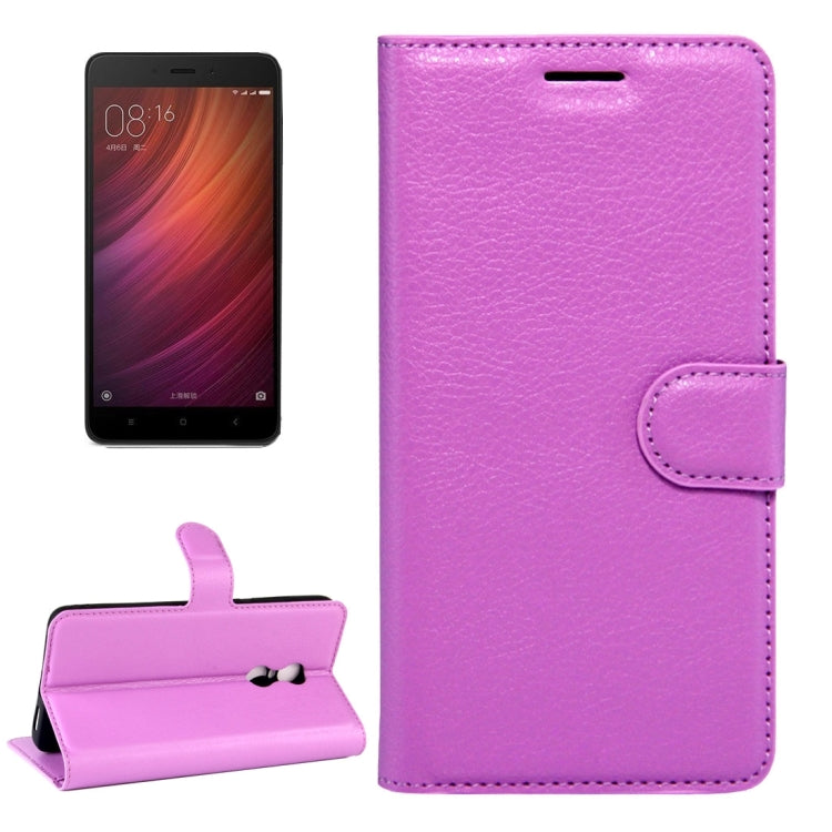 For Xiaomi Redmi Note 4X Litchi Texture Horizontal Flip Leather Case with Magnetic Buckle & Holder & Card Slots & Wallet