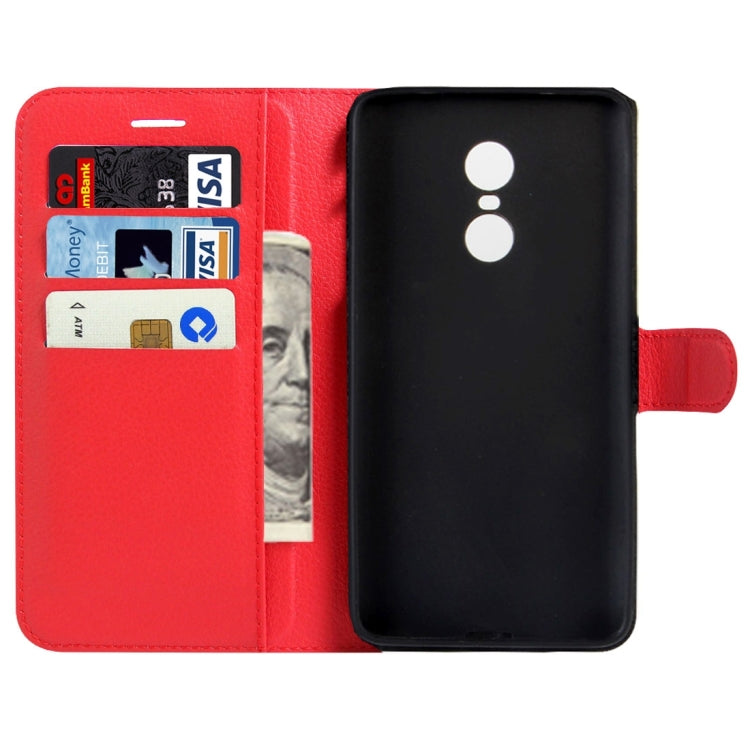 For Xiaomi Redmi Note 4X Litchi Texture Horizontal Flip Leather Case with Magnetic Buckle & Holder & Card Slots & Wallet