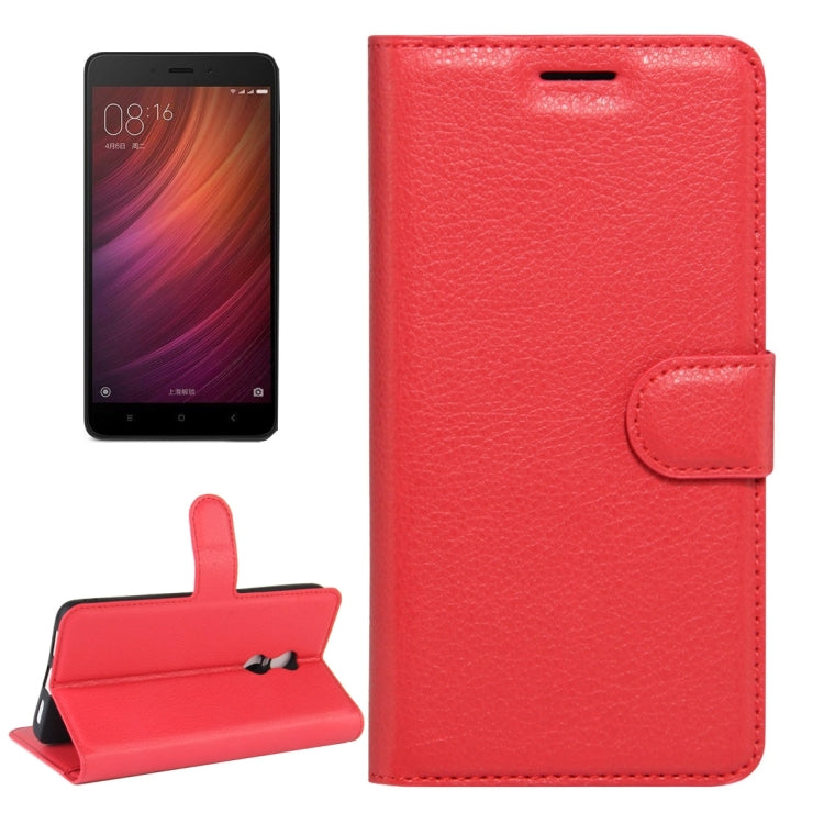 For Xiaomi Redmi Note 4X Litchi Texture Horizontal Flip Leather Case with Magnetic Buckle & Holder & Card Slots & Wallet