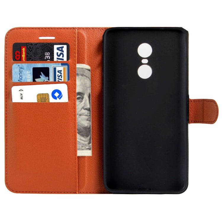 For Xiaomi Redmi Note 4X Litchi Texture Horizontal Flip Leather Case with Magnetic Buckle & Holder & Card Slots & Wallet