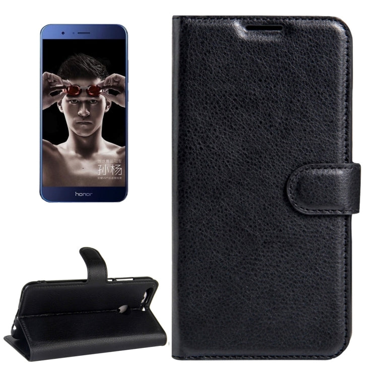 For Huawei Honor V9 / V8 Pro Litchi Texture Horizontal Flip Leather Case with Magnetic Buckle & Holder & Card Slots & Wallet