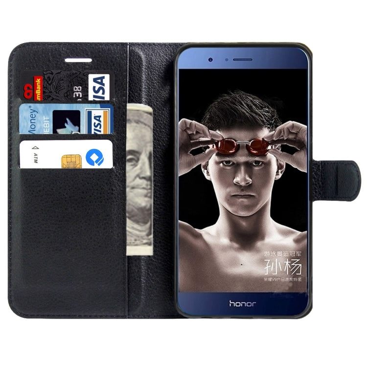For Huawei Honor V9 / V8 Pro Litchi Texture Horizontal Flip Leather Case with Magnetic Buckle & Holder & Card Slots & Wallet
