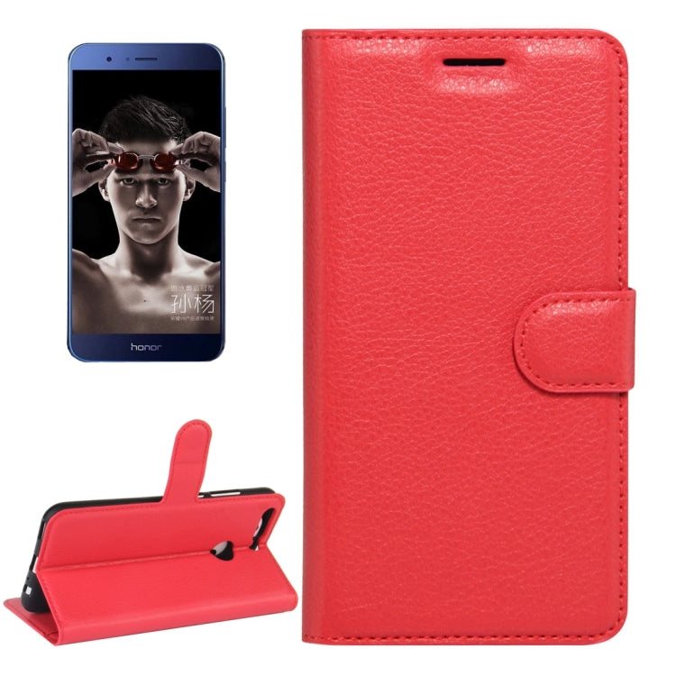 For Huawei Honor V9 / V8 Pro Litchi Texture Horizontal Flip Leather Case with Magnetic Buckle & Holder & Card Slots & Wallet