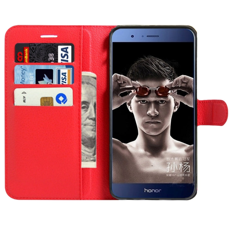For Huawei Honor V9 / V8 Pro Litchi Texture Horizontal Flip Leather Case with Magnetic Buckle & Holder & Card Slots & Wallet