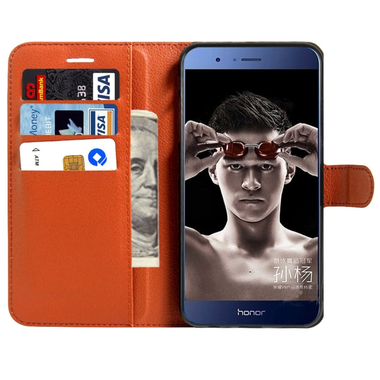 For Huawei Honor V9 / V8 Pro Litchi Texture Horizontal Flip Leather Case with Magnetic Buckle & Holder & Card Slots & Wallet