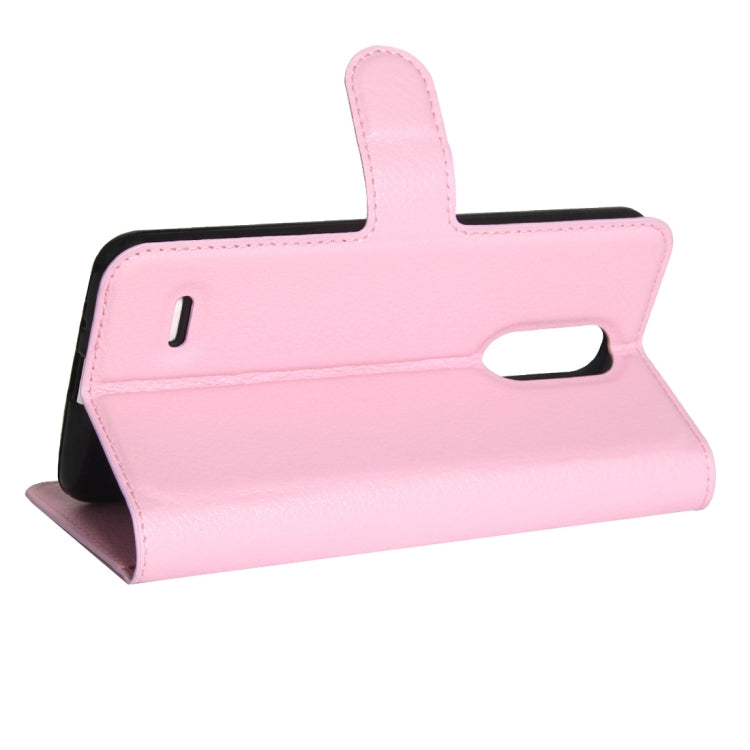 For LG K4 (2017) EU Version Litchi Texture Horizontal Flip Leather Case with Magnetic Buckle & Holder & Card Slots & Wallet