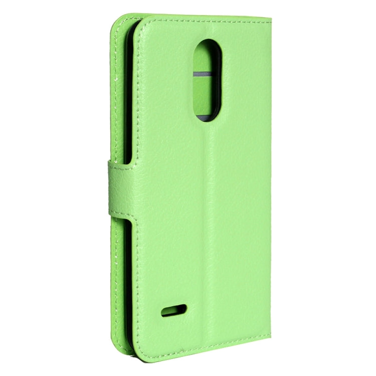 For LG K4 (2017) EU Version Litchi Texture Horizontal Flip Leather Case with Magnetic Buckle & Holder & Card Slots & Wallet