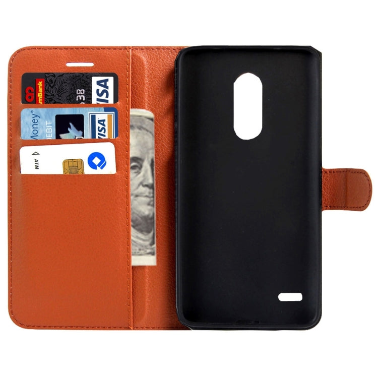 For LG K4 (2017) EU Version Litchi Texture Horizontal Flip Leather Case with Magnetic Buckle & Holder & Card Slots & Wallet