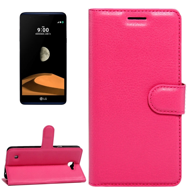 For LG X Max & X5 Litchi Texture Horizontal Flip Leather Case with Magnetic Buckle & Holder & Card Slots & Wallet