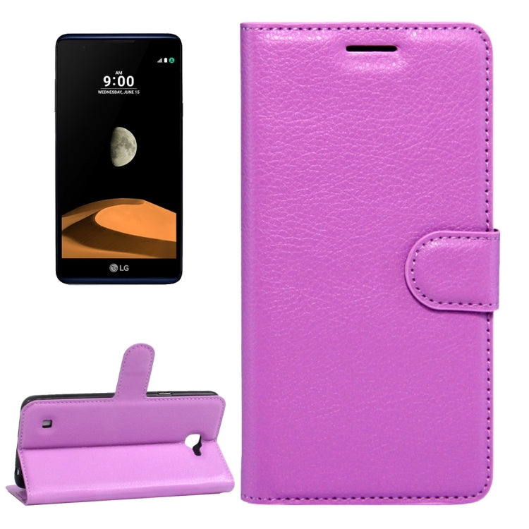 For LG X Max & X5 Litchi Texture Horizontal Flip Leather Case with Magnetic Buckle & Holder & Card Slots & Wallet